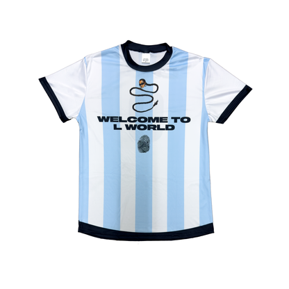 Jersey "Welcome To L World" Light Blue/White