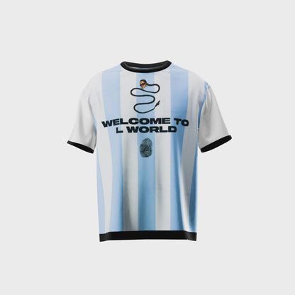 Jersey "Welcome To L World" Light Blue/White