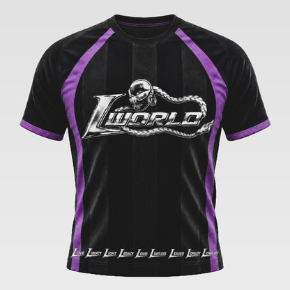 Jersey "L WORLD" Black/Lilac